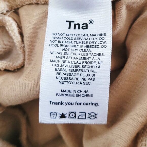 Aritzia TNA CozyAF Fleece Beige Tan High Waist Shorts - Size S - Picture 6 of 10